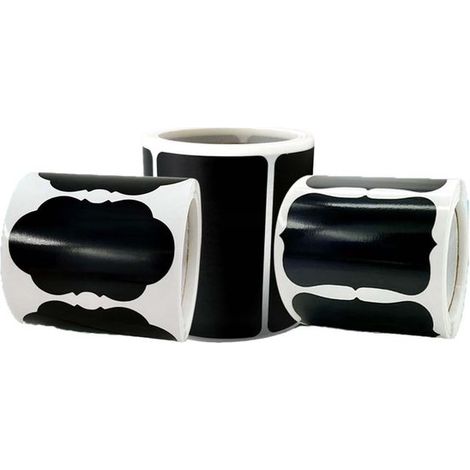 3 rotoli, 360 pezzi, adesivi in PVC da 35 x 55 mm, etichette lavagna, etichette lavagna impermeabili, adesivi lavagna riutilizzabili, adesivi lavagna (1/5)