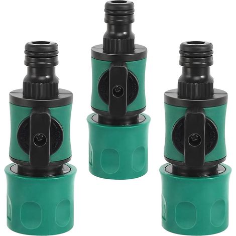 3 Pièces Raccord Tuyau D'arrosage Adaptateur Robinet Tuyau Arrosage Raccord Rapide Arrosage pour Tuyaux d'eau de 1/2 Pouce Raccords Rapides Tuyau