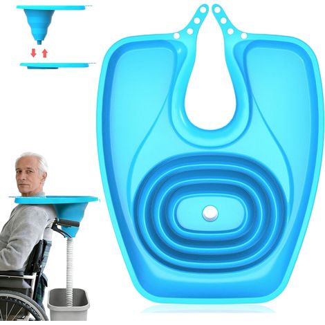 Lavabo Pliable Pour Cheveux: Bassin De Lavage Des Cheveux, Bol De Shampoing Rétractable Portable Avec Tuyau De Vidange Pour Personnes Handicapées, Personnes âgées, Femmes Enceintes (1/5)