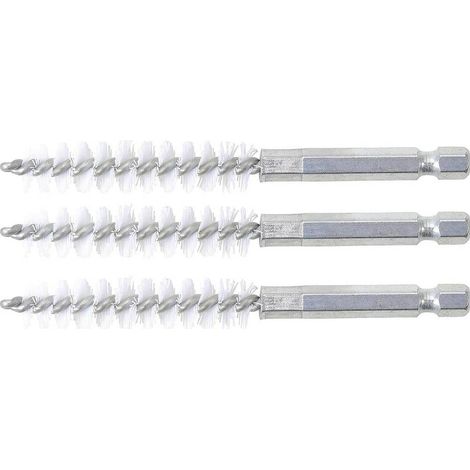 Brosse Plate Nylon 11 mm x 6,3 mm - Lot de 3 pcs - Résistante et Polyvalente pour Nettoyage Précis - D-Work (1/5)