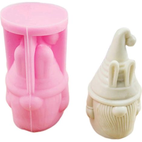 Moule à bougie gnome aux longues oreilles 3D, lutin nain, moules faits main pour Pâques et décoration (1/4)
