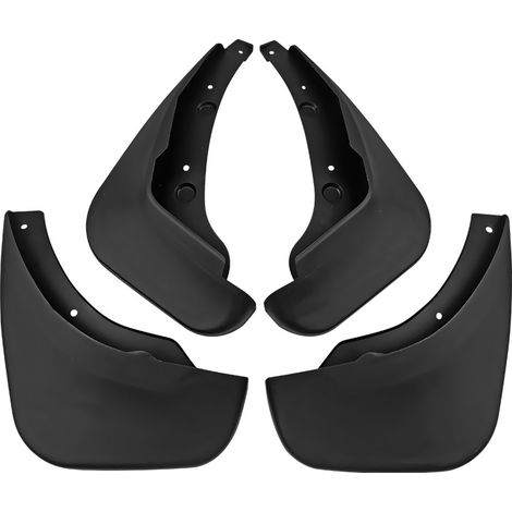 Protective mud flaps, suitable for Mazda 2 hatchback models from model years 2007 to 2012.