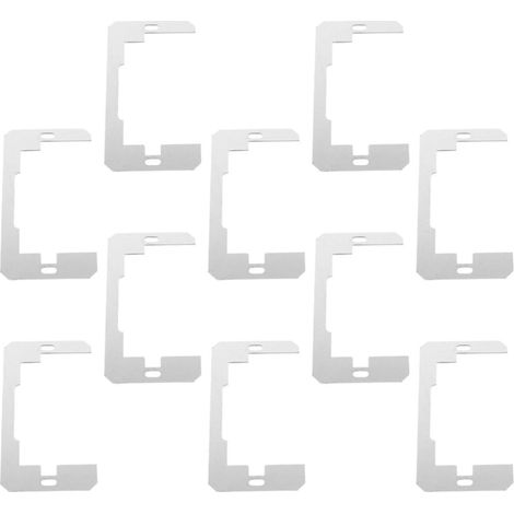 10 Pièces Entretoises pour Prises Électriques Cales de Prise Électrique en Acier Inoxydable Argenté Desserrée Chambres et Buanderies Bricoleurs et Électriciens Professionnels (1/5)