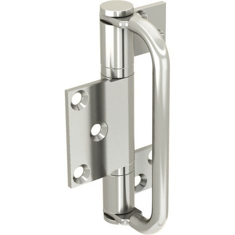 Charnière en INOX avec poignée axe de 10 mm dimension 68x112,4 mm (1/2)