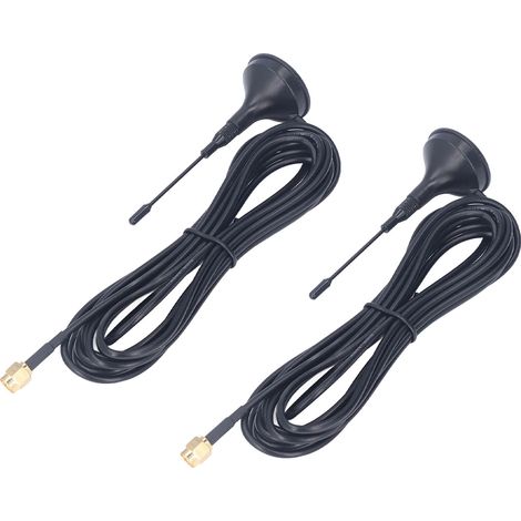 2 Pièces Antenne GSM Mini avec Ventouses, Fort Aimant SMA pour Réception Transmission Signal 2G 3G GPRS (1/2)
