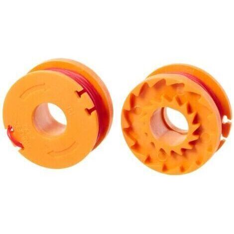 Lot de 2 Bobines de Fil - Bobine de 3m - Compatible avec les Débroussailleuses et Coupe-Bordures WORX 20V - Fil de Coupe Longue Durée - Ø1,25 mm - WA0004.1