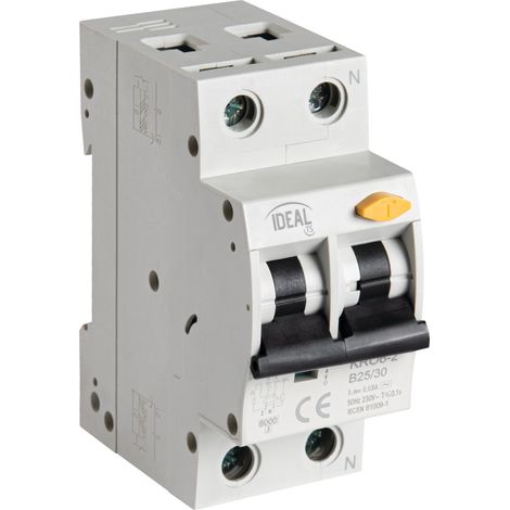INTERRUTTORE MAGNETOTERMICODIFFERENZIALE 6KA 2P KRO6-2/B25/30 - KANLUX (1/2)