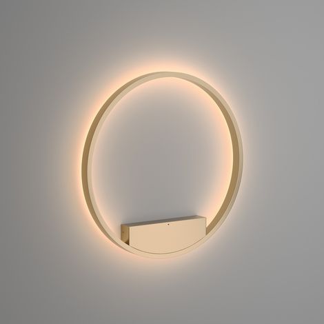 Maytoni Rim Applique murale LED moderne intégrée de 60 cm en laiton 3000 K 1800 lm abat-jour blanc