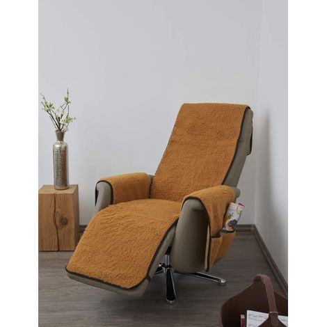 Plaid pour Fauteuil en Laine Vierge - Protège Les accoudoirs et Le Fauteuil sur Toute sa Longueur (1/2)