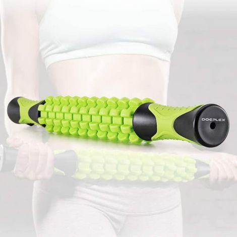Rouleau de massage pour le fitness et les muscles, bâton de massage auto-massage des tissus profonds avec poignée pour soulager les douleurs musculaires (1/4)