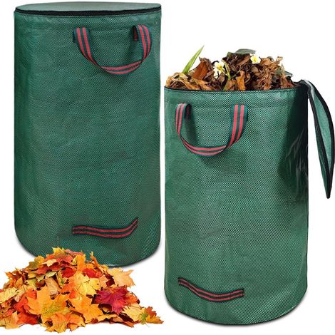 Sacs À Déchets De Jardin Robustes - 120L X 2pack Sacs De Jardin Réutilisables Avec Poignées - Tissu Industriel Pour Feuilles Déchets Débris - Sacs À Déchets De Jardin Étanches (1/5)