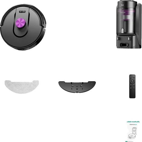 Robot aspirapolvere, aspirazione 10000 Pa, navigazione LiDAR a 360°, Vacatidy W15 (1/2)