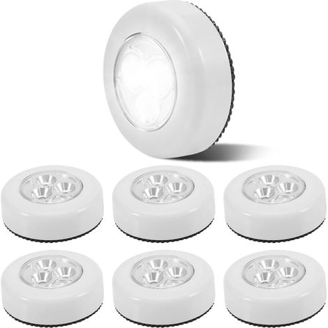 Lampe Led Pour Meuble - 6 Pièces - Éclairage Sous Placard - Avec Détecteur Tactile - Alimentation Sur Piles AAA (1/2)