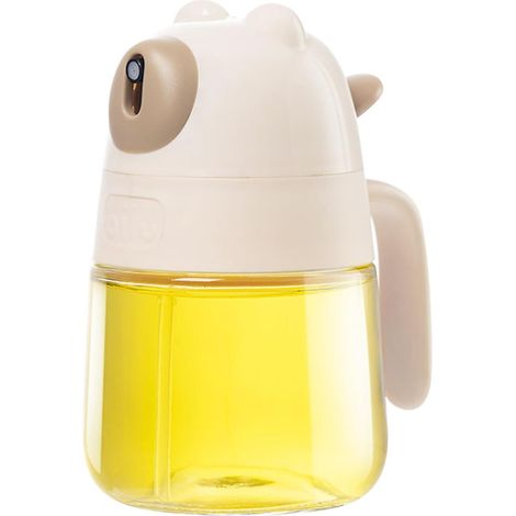 Olivenöl-Sprühflasche aus Glas zum Kochen, 295 ml (10 oz) nachfüllbarer Ölspender für Heißluftfritteuse, Salate, Grill und Frittieren (300 ml) (weiß) (1/2)