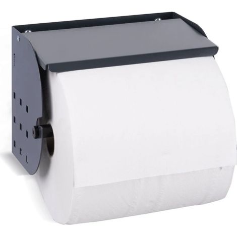 porta rotolo da parete fami per pannello foro quadro in acciaio antracite ø 24/30 cm (1/4)