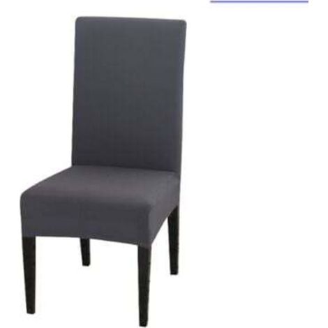(Dark Gray) Set of 2 stretch chair covers, universal dining chair covers, removable and washable chair covers, suitable for wedding, restaurant, and hotel decoration