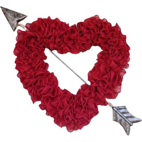 Guirlande Cœur Artificielle - 45 cm - Décoration Porte Fenêtre Intérieur Extérieur - Pour Saint-Valentin Fiançailles Anniversaire - 1 Pièce (1/5)