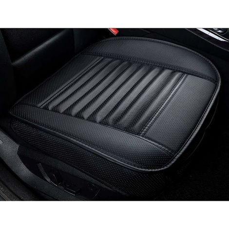 Housse de siège auto universelle Tissus PU haut de gamme Charbon de bambou activé Antidérapante avec fond en caoutchouc Compatible 95% voitures