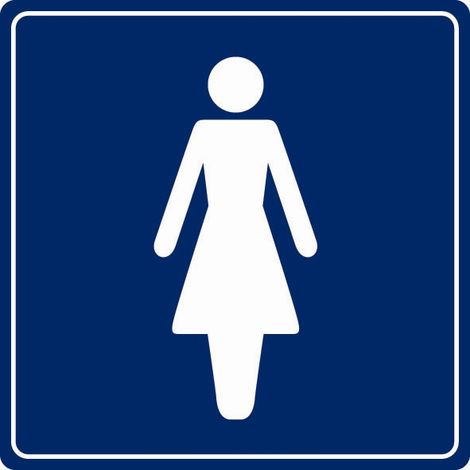 Plaque de porte Toilettes femmes - couleur 90x90mm - 4033938
