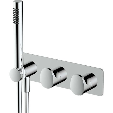 RAK Chrome Horizontal Concealed Thermostatic Dual Control Shower Valve with Handset - RAKITA3305C (1/2)