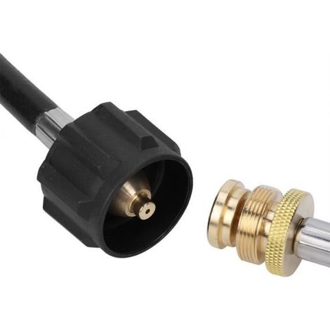 1 Adaptateur de tuyau de gaz, QCC1, métal et caoutchouc, 1,2 m, pour barbecue et réchaud de camping (1/3)