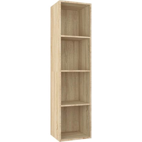 Book Cabinet Sonoma Oak Engineered wood Medium vidaXL