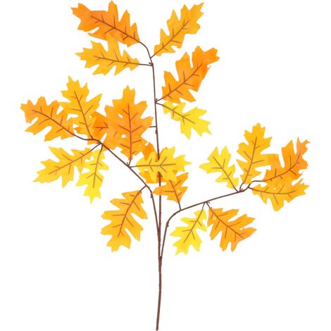 Foglie di quercia artificiali, rametti, per composizione 65 cm (1/5)
