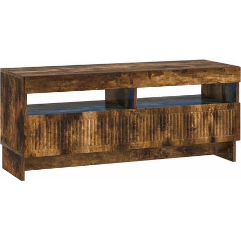 LED-TV-Schrank Raucheiche Holzwerkstoff vidaXL (1/5)