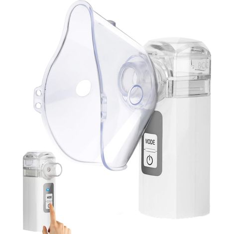 1 nébuliseur à membrane, portable et silencieux, pour usage domestique quotidien, avec détection de niveau bas et affichage LED (1/5)