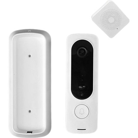 Le gardien de votre maison : sonnette vidéo intelligente avec détection humaine basée sur l’IA, communication audio interactive, alimentation par batterie, vision nocturne, 2,4 GHz-AquaForge