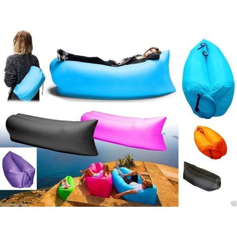 BANANA-SLEEPING-SACCO-SOFA-039-MATERASSINO-GONFIABILE-PISCINA-SPIAGGIA-CAMPEGGI