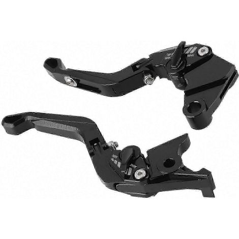 Ensemble de leviers de frein et d'embrayage en alliage d'aluminium noir compatible avec la version Z800/E - Taille universelle (1/4)