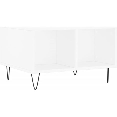 Maison Exclusive - Mesa de centro madera contrachapada blanco 60x