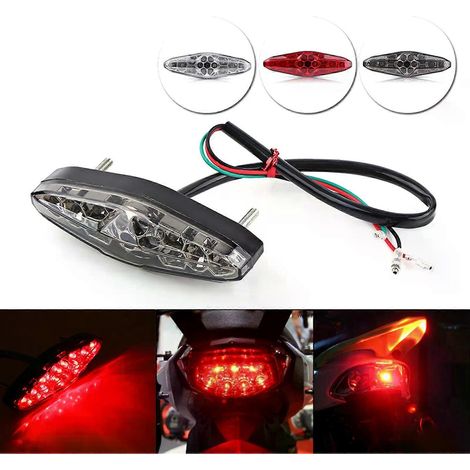 12V 15 LED Motorrad Brems-, Rück- und Rücklicht ATV Dirt Bike Rücklicht Universal (1/4)