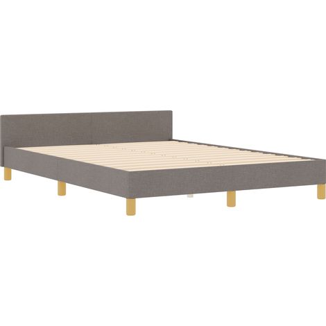 Struttura del letto con testiera Talpa 160 x 200 cm Tessuto vidaXL (1/5)