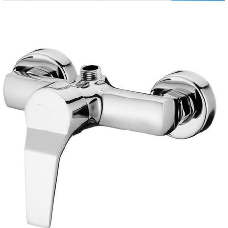 RHG Robinet de douche murale moderne chromé pour eau froide et chaude