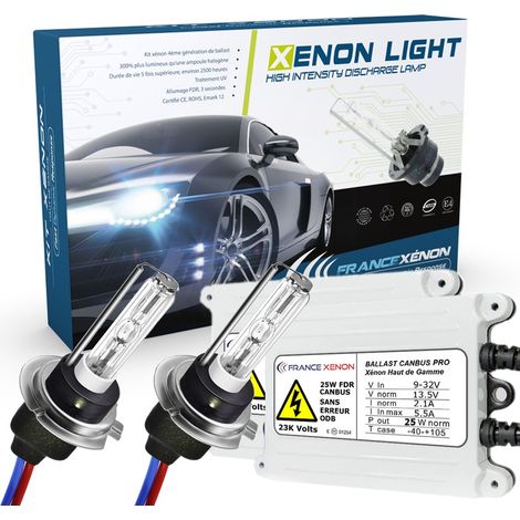 Kit Xénon H7 - 5000°K 25W - Ballast LUXE XPU FDR3+ - 2000Lms