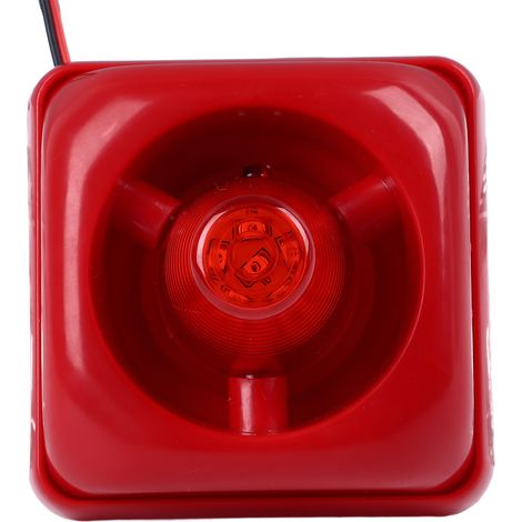 Alarme sonore et lumineuse industrielle 115 dB sirène strobe incendie ultra puissante avec feux rouges clignotants (1/5)