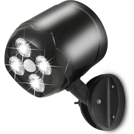 Lampe d'extérieur LED avec détecteur de mouvement – 600 lumens – IP65 étanche – Alimentation par 4 piles D (1/4)