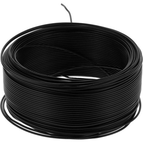 Câble électrique flexible BVV-1x1 7 conducteurs, fil de cuivre rouge isolé, 100m / 328.1ft, AC300V, noir (1/5)