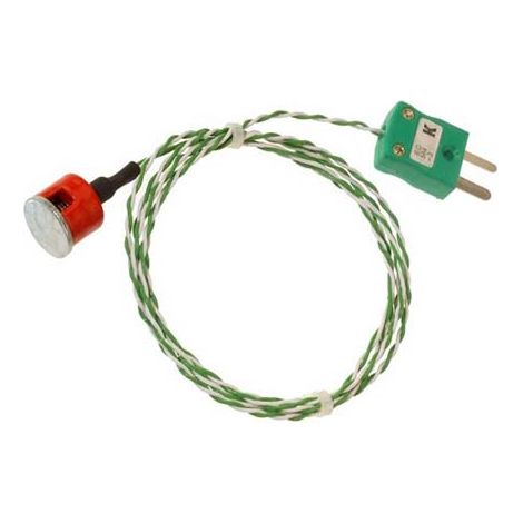 Thermocouple type K Ø 1/2pouce, L 2m, +250°C max à Fiche mâle miniature ( Prix pour 1 )
