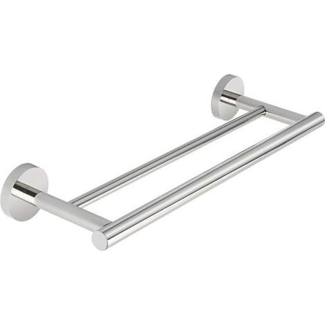 Porte-Serviettes - Double Barres - Acier Inoxydable SUS304 - Finition Chrome Poli - Fixation Murale - 1 Pièce (1/4)