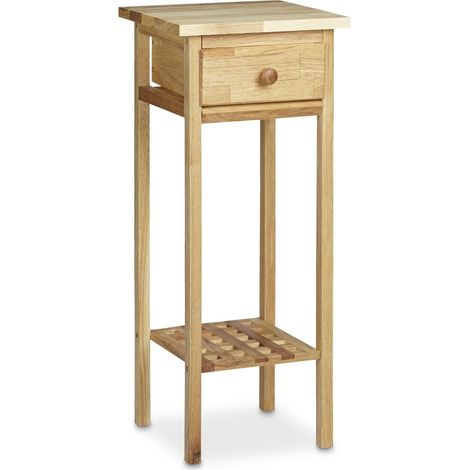 Tavolo console in legno di noce 80 x 30 x 75 cm con cassetta stile naturale intramontabile in legno marrone 130003282