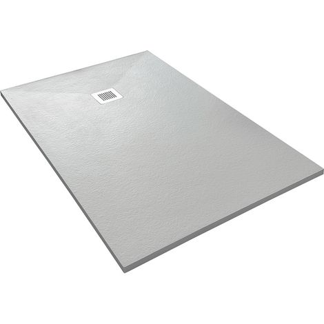Veroni Duschwanne aus Kompositstein mit Schiefer-Muster flach (TxBxH) 120 x 80 x 3 cm Weiß Veroni Duschwanne aus Kompositstein mit Schiefer-Muster flach (TxBxH) 120 x 80 x 3 cm Weiß (1/5)