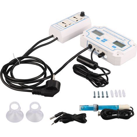 Controllore digitale della qualità dell'acqua, temperatura, pH, salinità, con app wireless, funzione WIFI, spina UE, 230V (1/4)