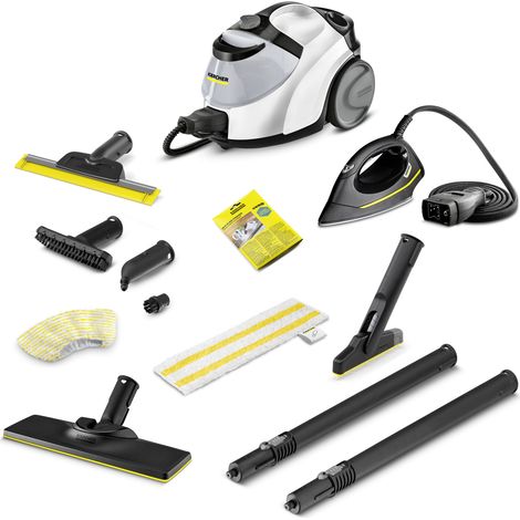 Nettoyeur vapeur Karcher SC 5 EasyFix Iron Select Bath Edition - Multifonctions avec fer à repasser et brosse spéciale joints - 2200 W - 4,2 bars - autonomie illimitée