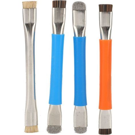 BelleRise – 4er-Set Leiterplatten-Reinigungsbürsten – Doppelkopf, antistatisch – für Leiterplatten-, Tastatur- und Handy-Reparaturen (1/5)