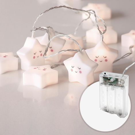 Guirlande lumineuse intérieur étoile enfants - 3 mètres & 20 LED blanc chaud I Guirlande lumineuse chambre lumineuses I Fairy lights decoration (1/5)