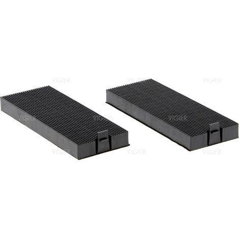Lot de 2 filtres charbon FCH260 ACM26  250X95X24 mm (49016876 49016877) Hotte AIRLUX, ARISTON HOTPOINT, BEKO, CANDY, FAGOR, FIRSTLINE, GLEM, HYGENA, PROLINE, ROSIERES, SAMSUNG, SCHOLTES (1/3)