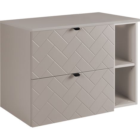 Mobile da bagno, Cashmere, 80 x 57 x 46 cm, Maniglie Nere (1/4)
